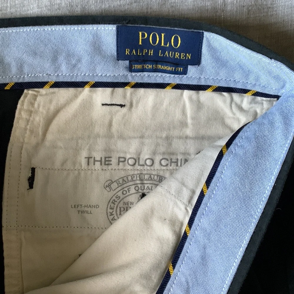 NWT Polo Ralph Lauren Stretch Straight Fit Black Pants - Picture 2 of 5